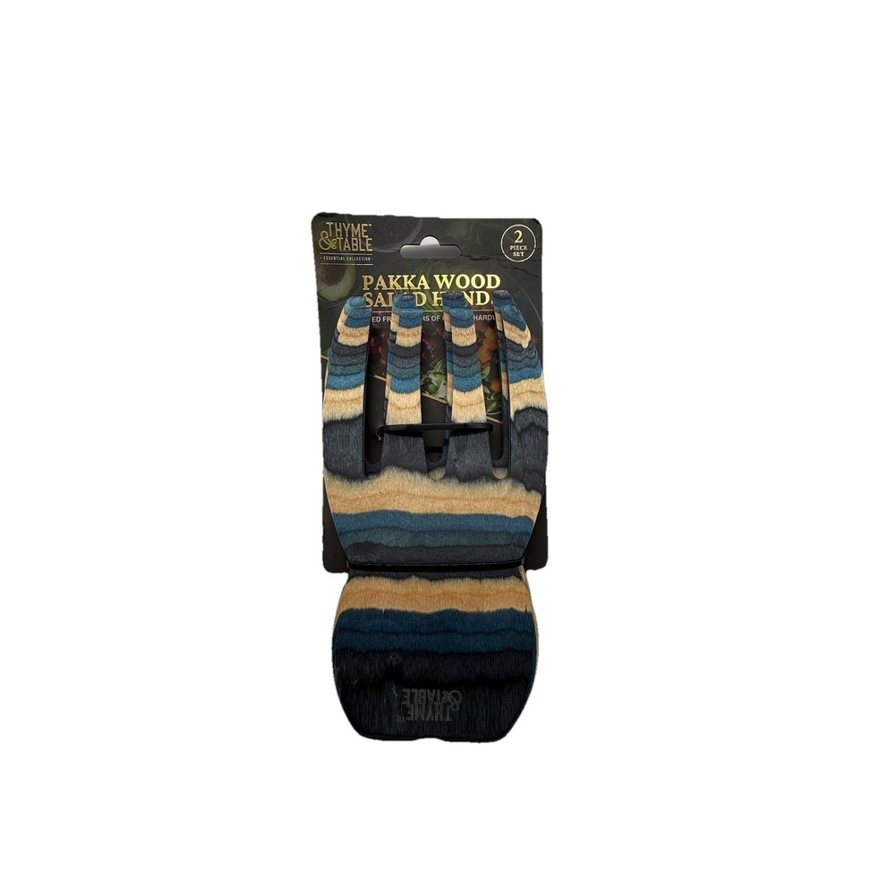 Thyme & Table Pakka Wood‎ Salad Hands - 2 Piece Set- New